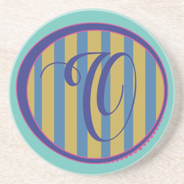 Monogram O Sandstone Untersetzer (Vorne)