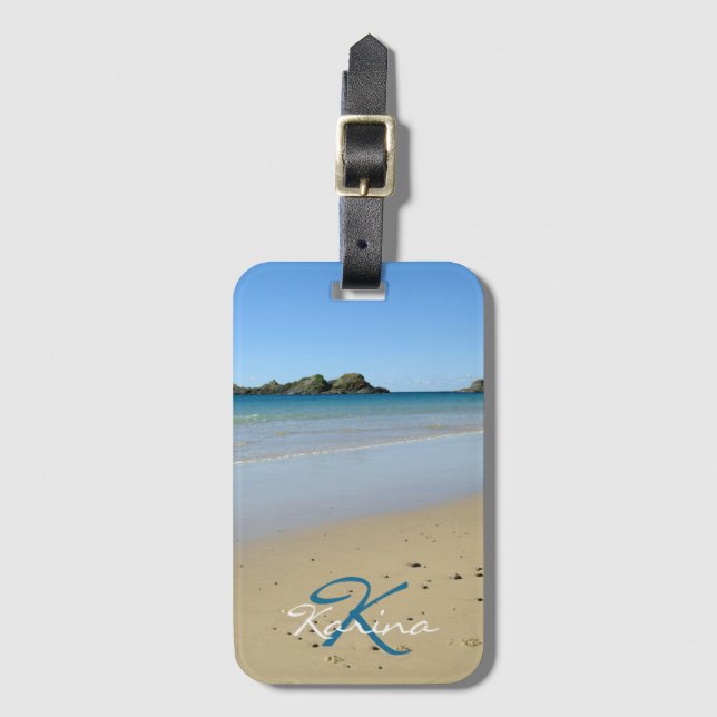 Monogram Ocean Beach Gepäckanhänger (Vorderseite Vertikal)