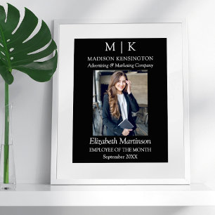 Monogram oder Add-Logo Business Employee Award Poster