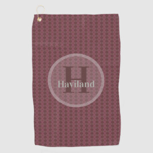 Monogram Olivenöl Golf Handtuch mit Name und Anfan