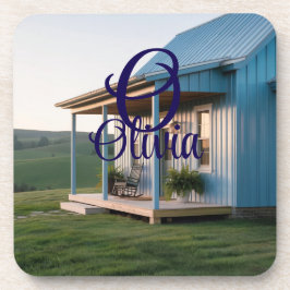 Monogram Olivia Blue House Untersetzer Set