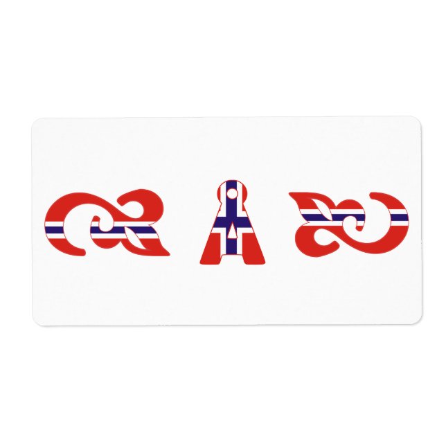 Monogram OM Å Norwegisches Label (Vorne)