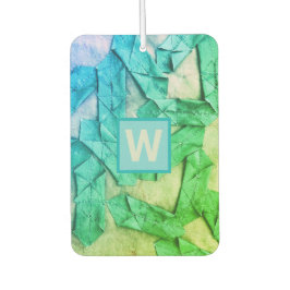 Monogram ombre abstraktes Muster blau cygrün Autolufterfrischer