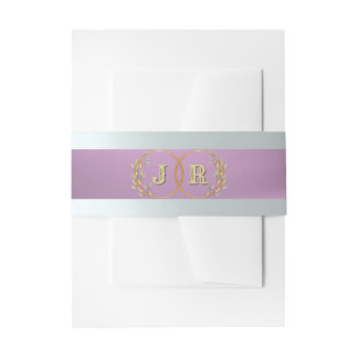 Monogram on Ribbon - Lavender Einladungsbanderole