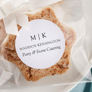 Monogram or Add Logo Business Product Labels Runder Aufkleber