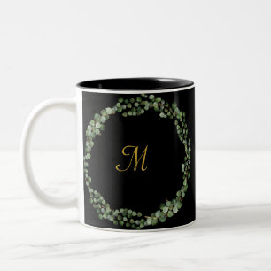 MONOGRAM OR NOIR EUCALYPTUS 2 CAFÉ MUG