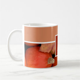 Monogram Orange Pumpkin Fall Tasse