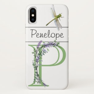 Monogram P Lavender Eucalyptus mit Dragonfly Case-Mate iPhone Hülle