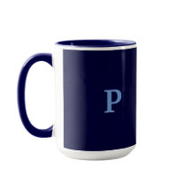 Monogram P Navy Blue Combo Tasse