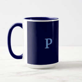 Monogram P Navy Blue Combo Tasse