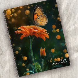 Monogram Painted Butterfly Notizbuch