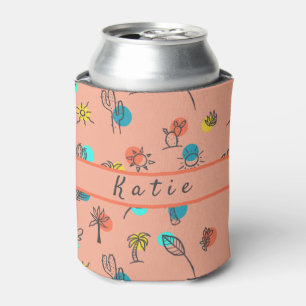 Monogram Palm Springs Themes Summer Pattern Dosenkühler