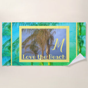 Monogram Palm Tree Beach Handtuch