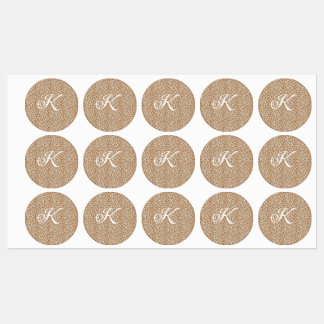 Monogram panther skin light brown pattern name let etiketten