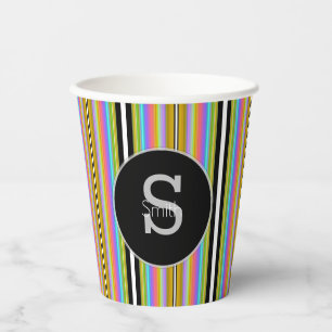 Monogram Paper Cups mit Stripe HAMbyWG Pappbecher