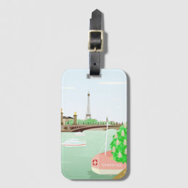 Monogram Paris Gepäckanhänger mit Visitenkarten-Sl