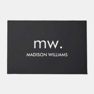 Monogram Pastel Elegant Stilvoll Moderne Minimalis Fußmatte