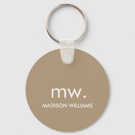 Monogram Pastel Elegant Stilvoll Moderne Minimalis Schlüsselanhänger