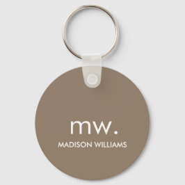 Monogram Pastel Elegant Stilvoll Moderne Minimalis Schlüsselanhänger