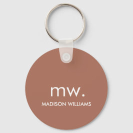 Monogram Pastel Elegant Stilvoll Moderne Minimalis Schlüsselanhänger