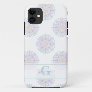 Monogram Pastel Rainbow Sundae Polka Dot Mandala Case-Mate iPhone Hülle