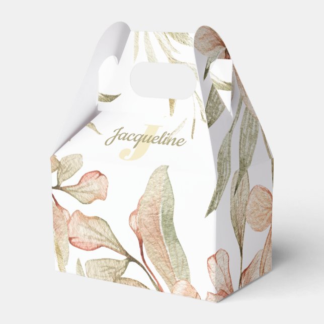 Monogram Pastellbaby Pink Sky Baby Blume Design Geschenkschachtel (Vorderseite)