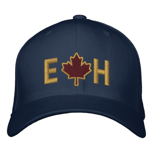 Monogram personalisieren Sie die Ahornleaf-Sticker Bestickte Baseballkappe (Vorderseite)