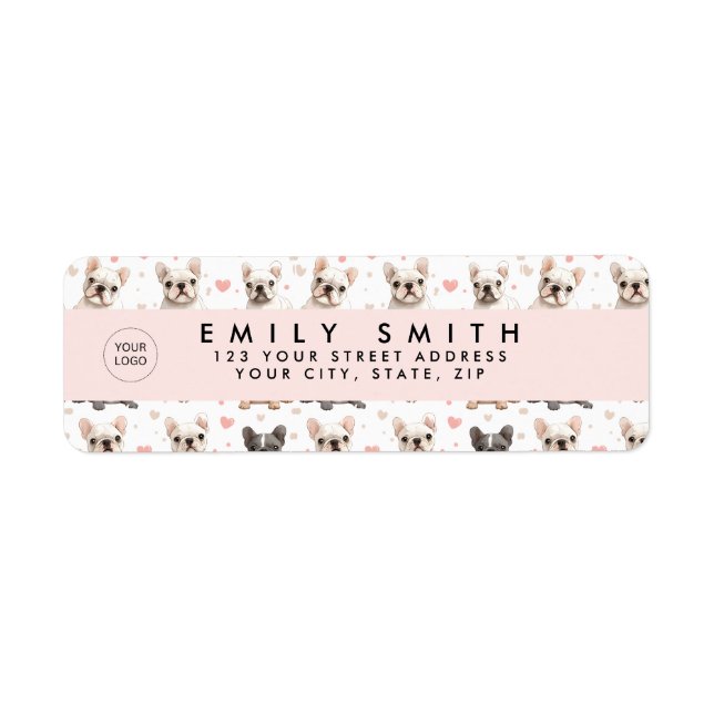 Monogram Personalisiert Adorable French Bulldog (Vorne)