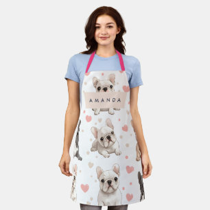 Monogram Personalisiert Adorable French Bulldog Schürze
