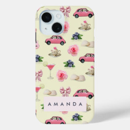 Monogram Personalisiert Coquette Vintag Seashell Case-Mate iPhone Hülle