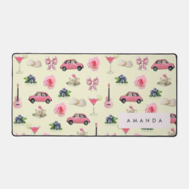 Monogram Personalisiert Coquette Vintag Seashell Schreibtischunterlage