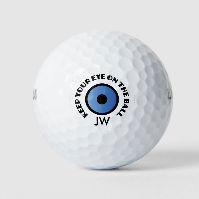 Monogram Personalisiert Funny Golf Golfball (Vorderseite)