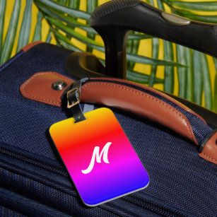 Monogram Personalisiert Luggage Tag Rainbow Colors Gepäckanhänger