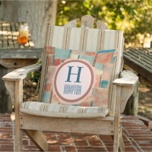 Monogram Personalisiert Moderne Abstrakt Geometrie Kissen