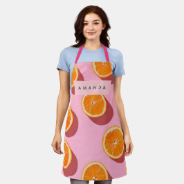 Monogram Personalisiert Orange Slice Muster Schürze