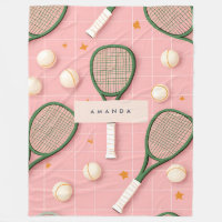Monogram Personalisiert Retro Tennis Racket Muster
