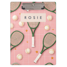 Monogram Personalisiert Retro Tennis Racket Muster