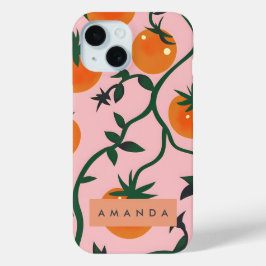 Monogram Personalisiert Retro Tomato Vine Muster Case-Mate iPhone Hülle