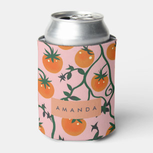 Monogram Personalisiert Retro Tomato Vine Muster Dosenkühler