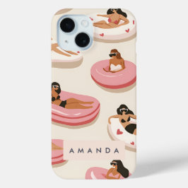 Monogram Personalisiert Summer Pool Floating Muste Case-Mate iPhone Hülle