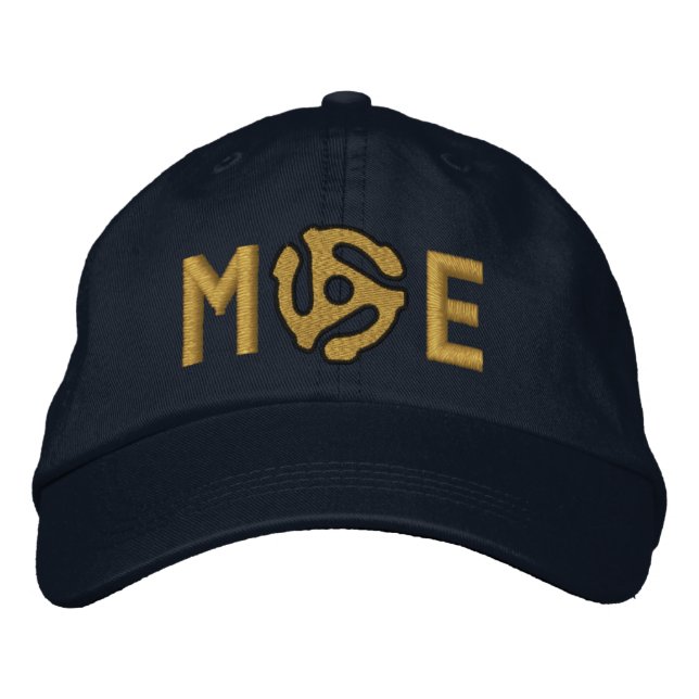 Monogram Personalize 45 Distanzhalter DJ bestickte Baseballkappe (Vorderseite)