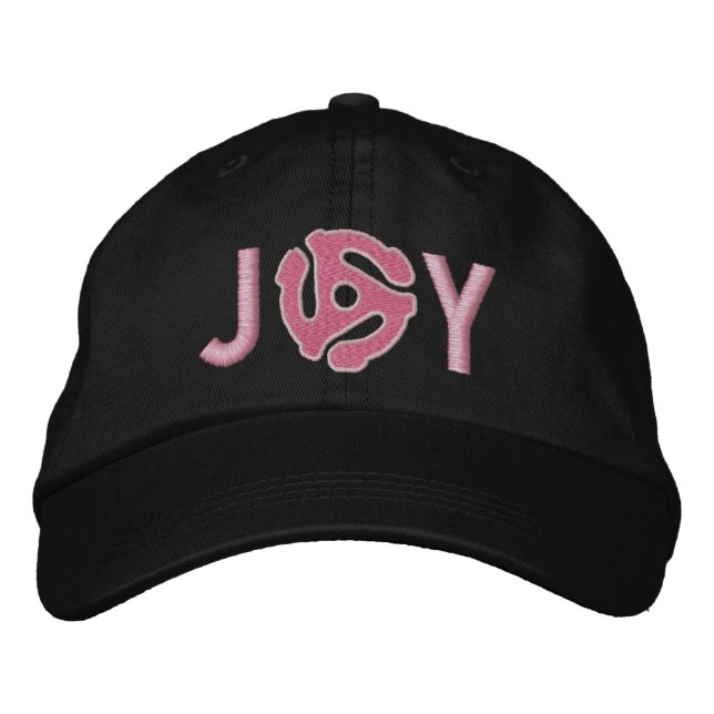 Monogram Personalize 45 spacer DJ embroidered cap Bestickte Baseballkappe (Vorderseite)