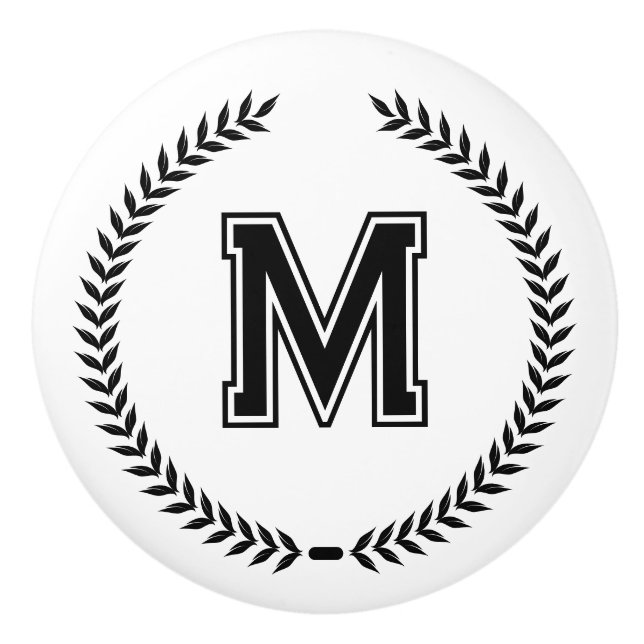 Monogram Personalized Drawer Handles Pulls Knobs  Keramikknauf (Vorderseite)
