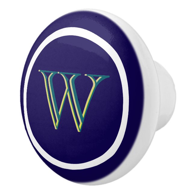 Monogram Personalized Drawer Handles Pulls Knobs  Keramikknauf (Rechts)