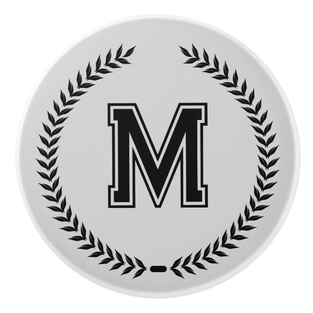 Monogram Personalized Drawer Handles Pulls Knobs  Keramikknauf (Vorderseite)
