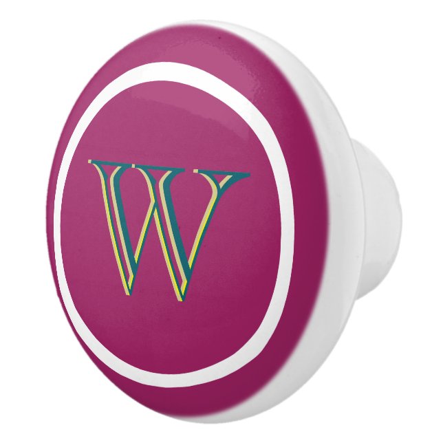 Monogram Personalized Drawer Handles Pulls Knobs  Keramikknauf (Rechts)