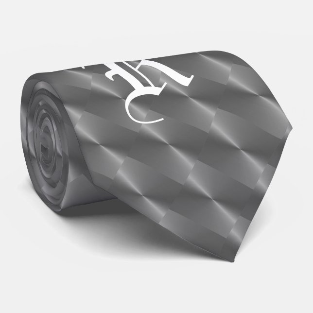 MONOGRAM PEWTER KRAWATTE (Gerollt)
