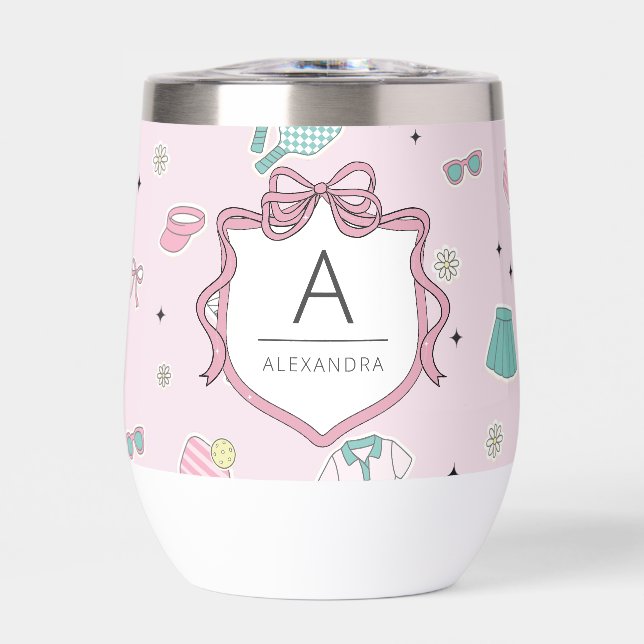 Monogram Pickleball Cup-Geschenk (Vorderseite)