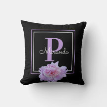 Monogram Pink Blume Black Modern