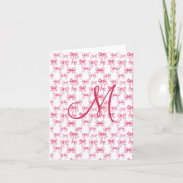 Monogram Pink Bow Coquette Ästhetische Stationieru